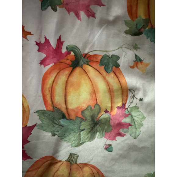 NWOT Pumpkin Leaf Fall Autumn Orange Crush Print Ruffle Top, leggings Set age 3T - Picture 11 of 14